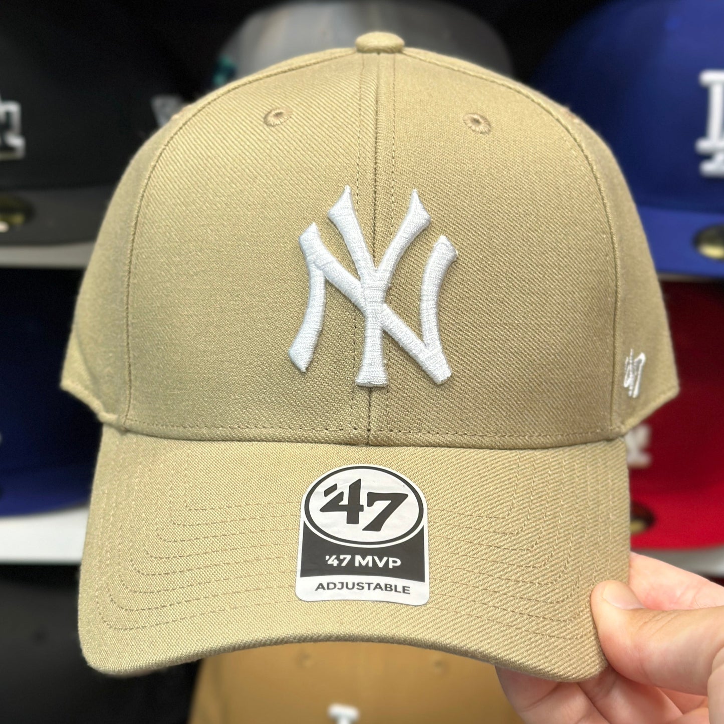 New York Yankees MLB Ball Cap | '47 Brand MVP Adjustable Curve Cap | Color Options