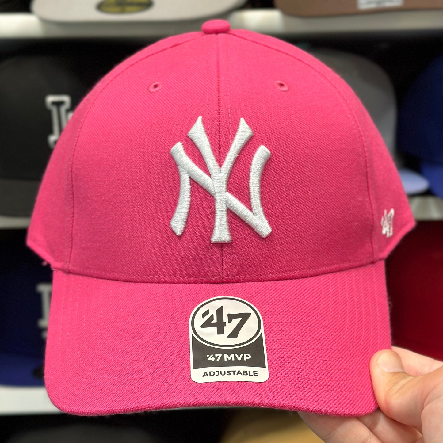 New York Yankees MLB Ball Cap | '47 Brand MVP Adjustable Curve Cap | Color Options