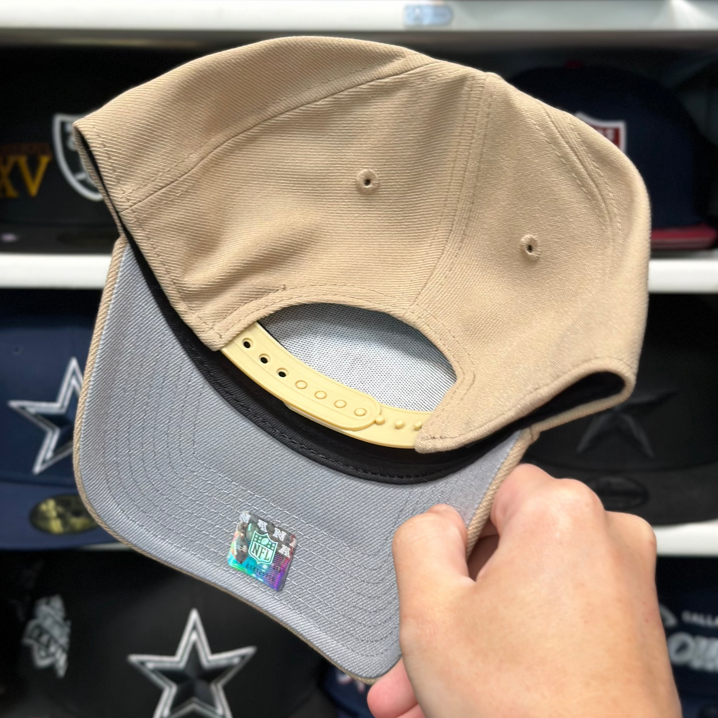 New Era Las Vegas Raiders A-Frame 9FORTY Snapback Tan