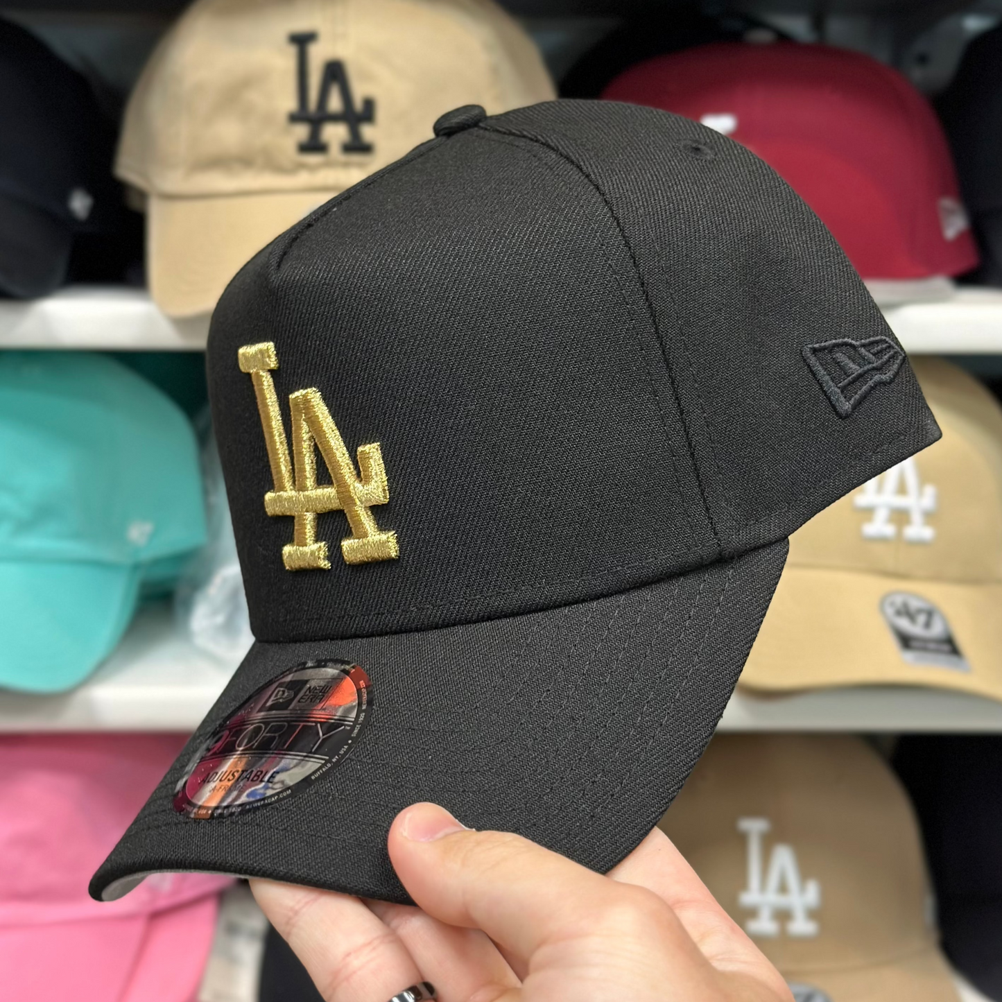 New Era Los Angeles Dodgers A-Frame 9FORTY Snapback Black/Gold