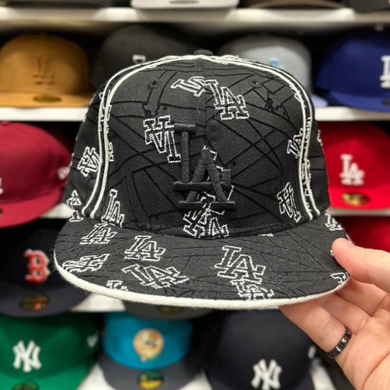 New Era 59FIFTY LA Dodgers MLB Vintage Black Burst Fitted Cap Black