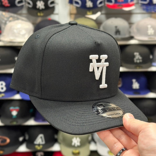 New Era Los Angeles Dodgers 'Upside Down Logo' A-Frame Black/White 9FIFTY Snapback