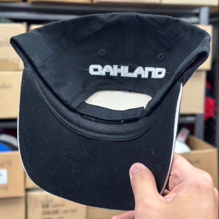 Oakland Raiders NFL Vintage Ball Cap | ANNCO Adjustable Velcro Strap | Black
