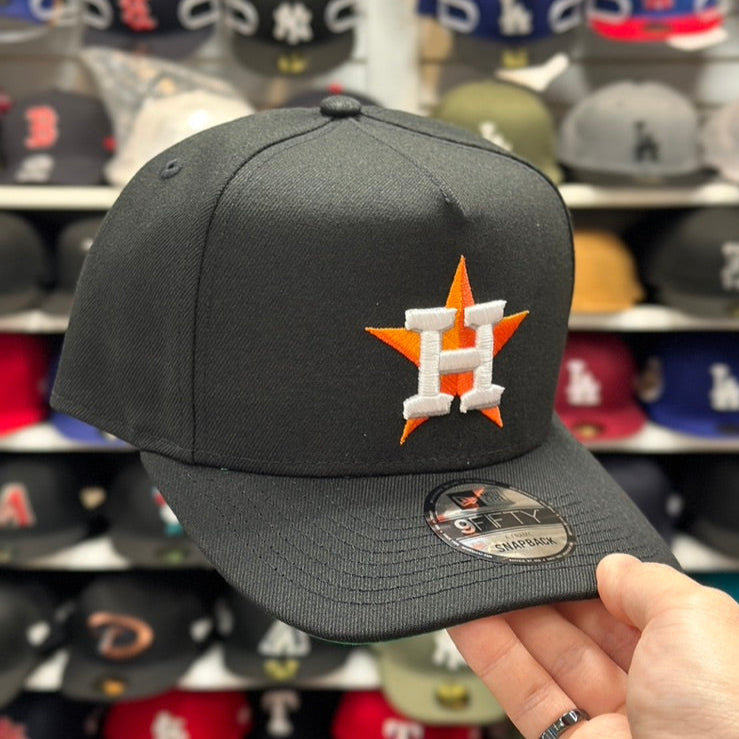 Houston Astros MLB A-Frame Cap | New Era 9FIFTY Adjustable Snapback | Black