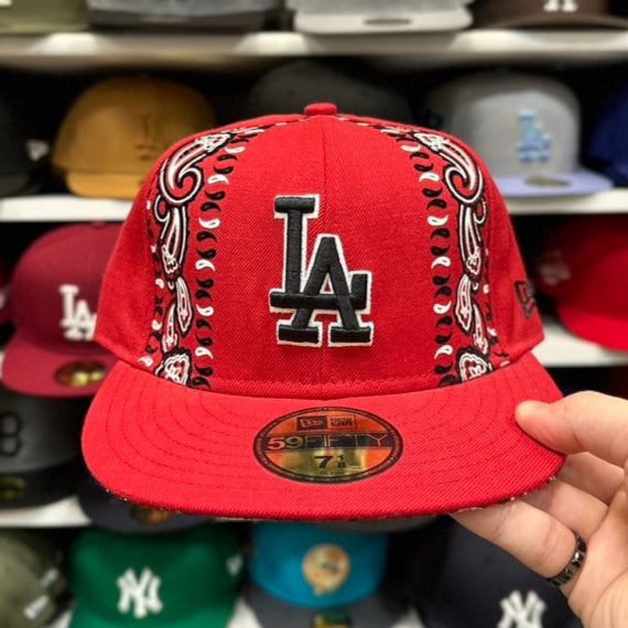 New Era 59FIFTY LA Dodgers MLB Vintage Paisley Fitted Cap Red