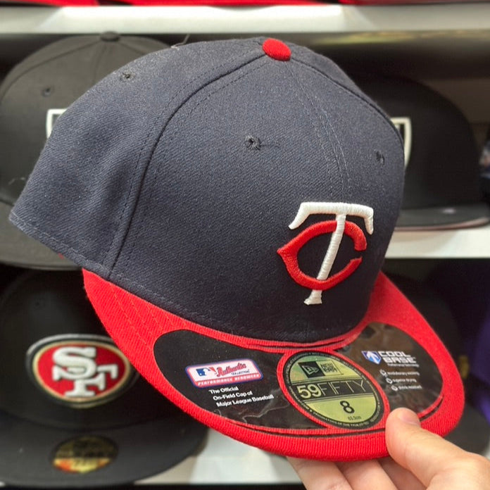 New Era Minnesota Twins 59FIFTY Fitted Hat | Black/Red
