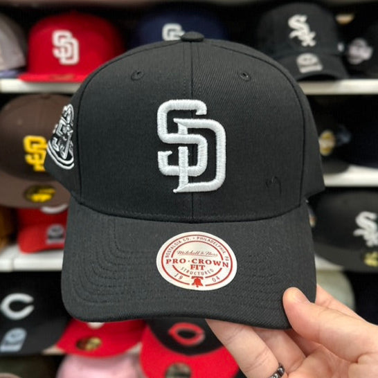 San Diego Padres '50th Anniversary' Black/White Mitchell & Ness Snapback