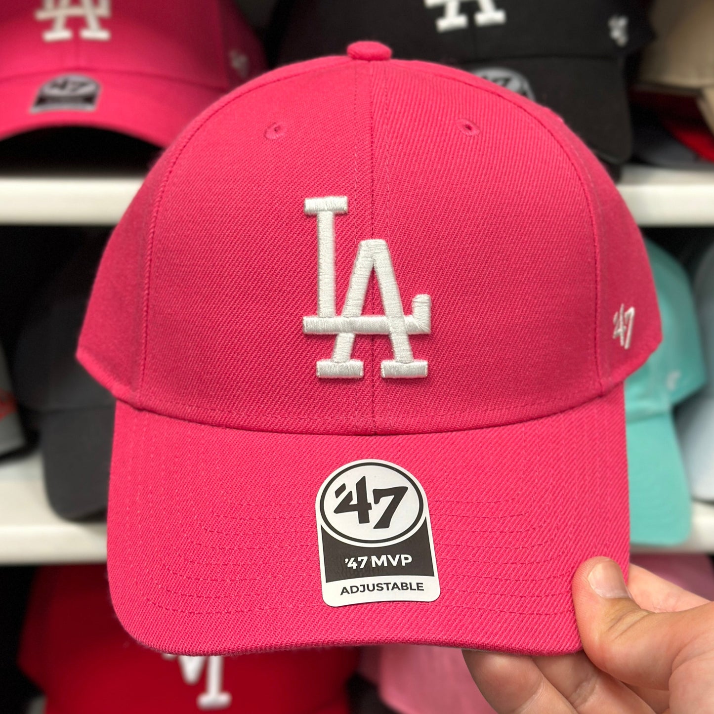 LA Dodgers MLB Ball Cap '47 Brand MVP Adjustable Curve Cap Color Options