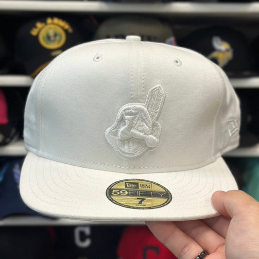 New Era Cleveland Indians Vintage 59FIFTY Fitted Hat | White