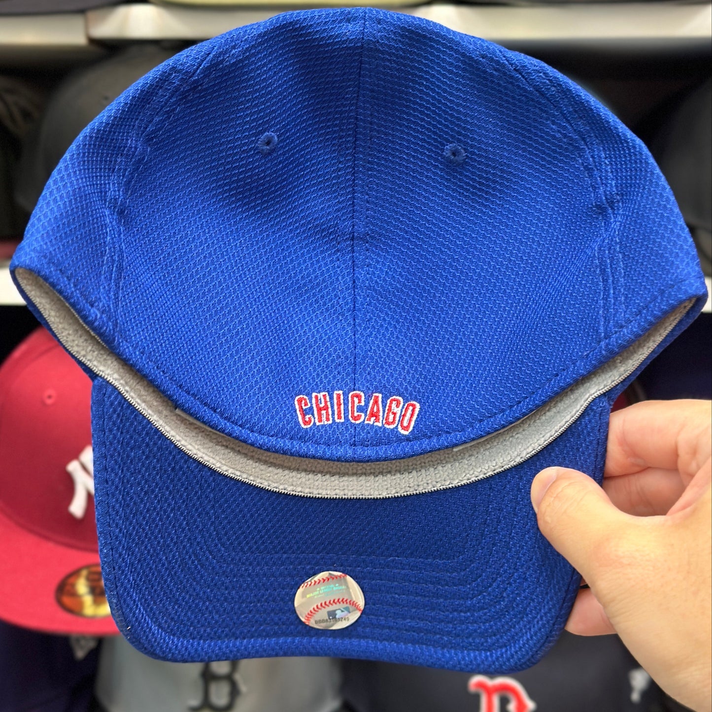 Chicago Cubs MLB Ball Cap | New Era 39THIRTY Adjustable Curve Bill | Blue