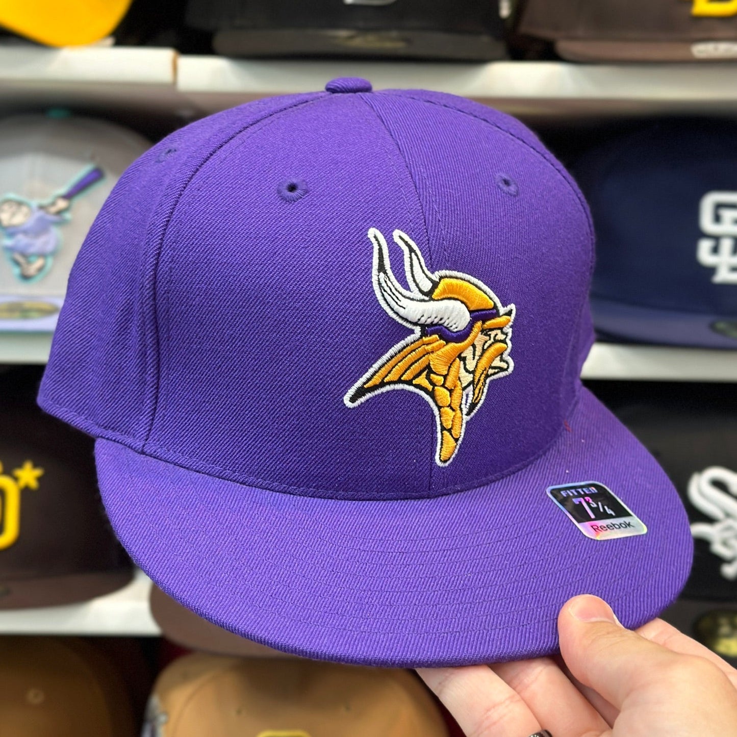 Reebok Vintage Minnesota Vikings Fitted Hat Purple