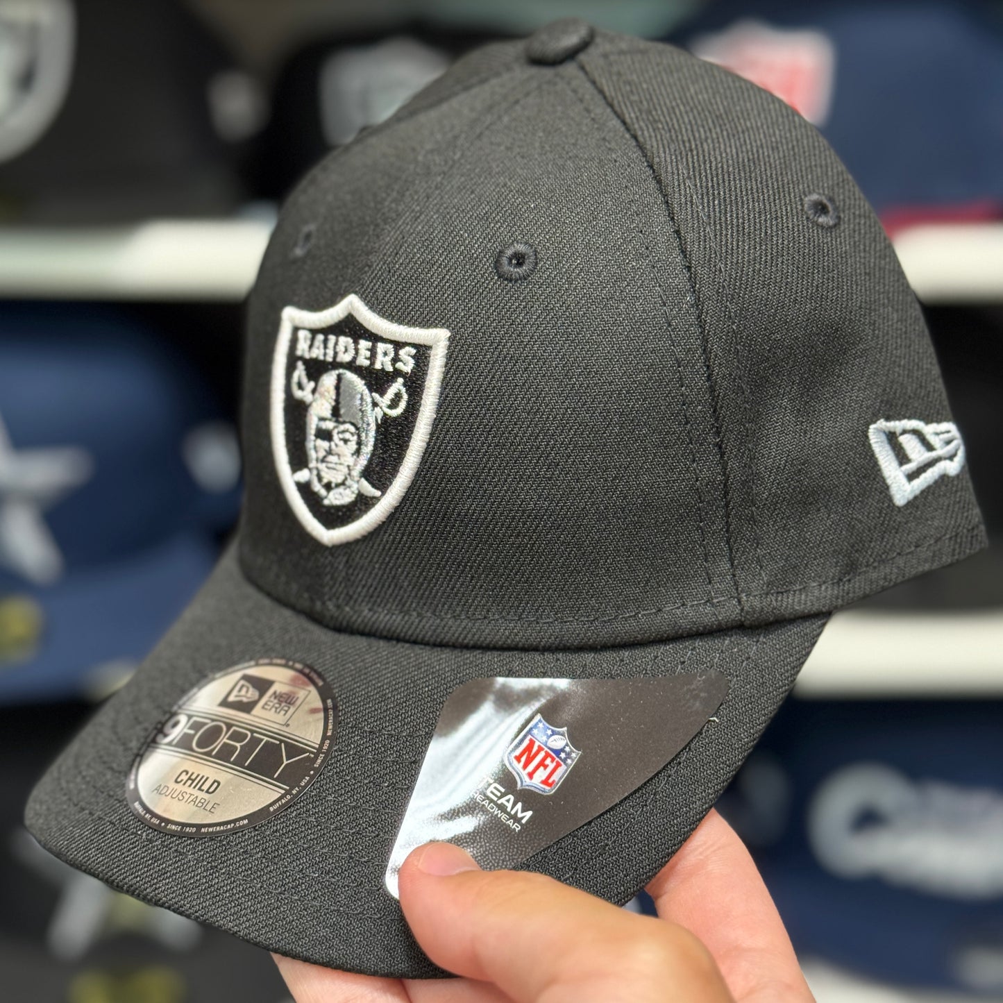 Youth New Era Raiders 9FORTY Ball Cap | Black