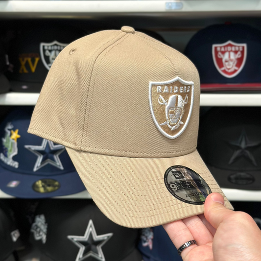 New Era Las Vegas Raiders A-Frame Tan 9FORTY Snapback