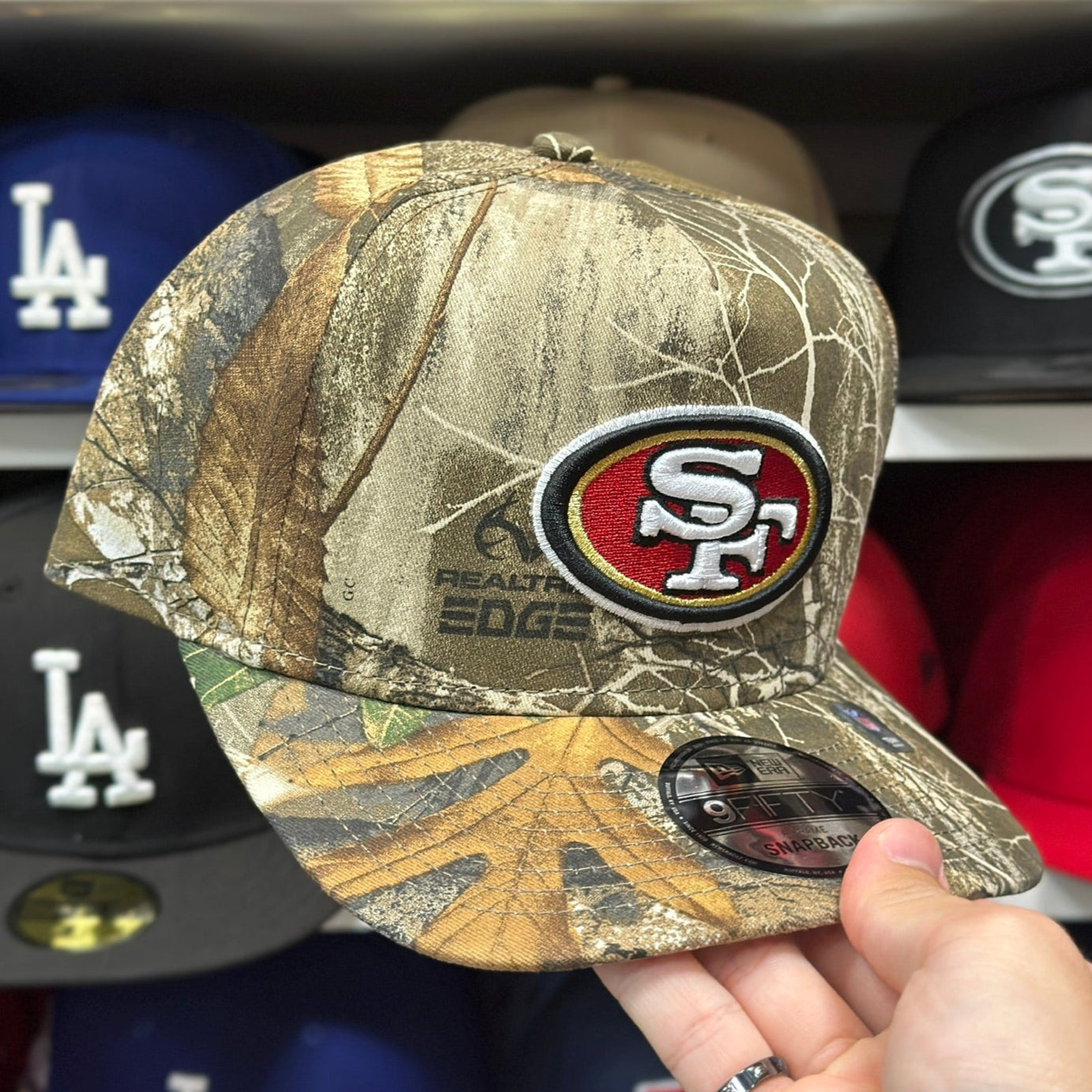New Era San Francisco 49ers A-Frame 9FIFTY Snapback Real Tree Camouflage