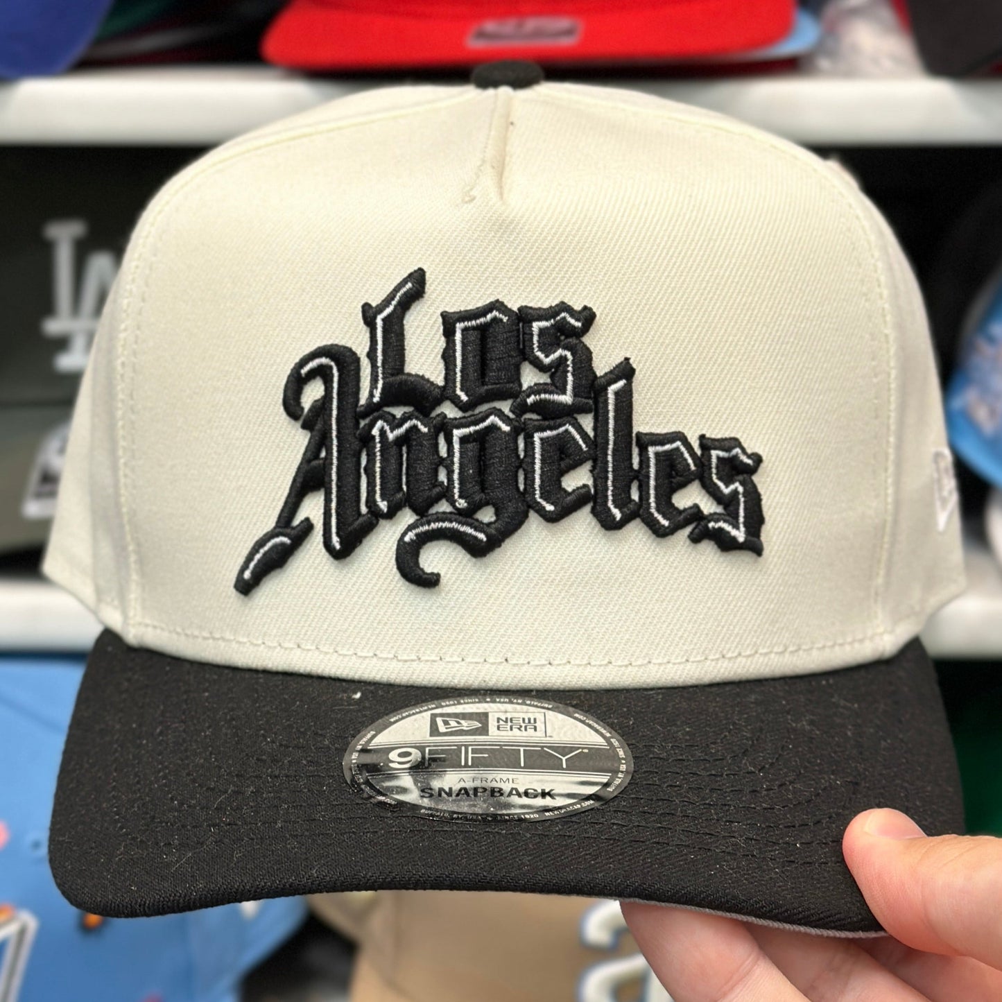 New Era Los Angeles Clippers A-Frame Creme/Black 9FIFTY Snapback - Product Image