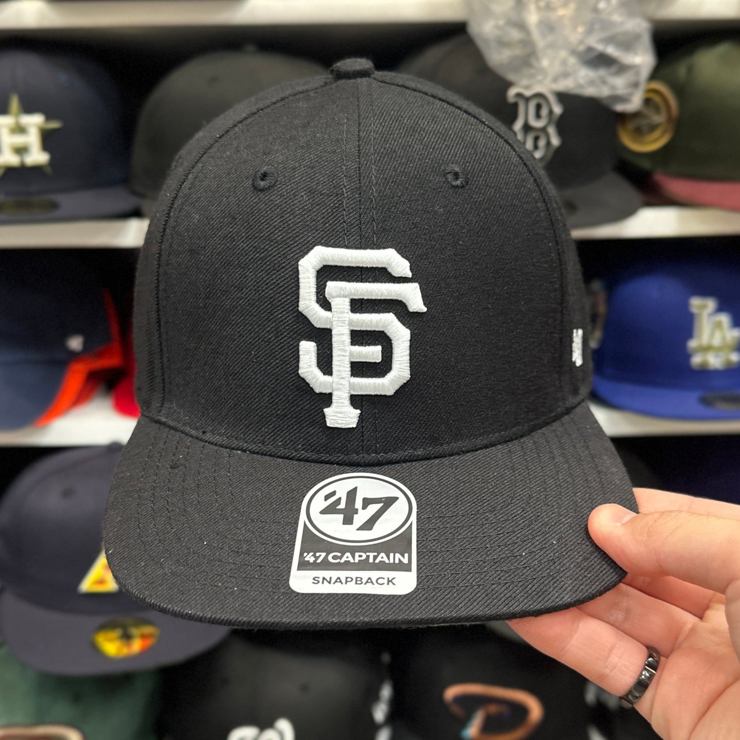 San Francisco Giants MLB Snapback | '47 Brand Captain Adjustable Snap | Black