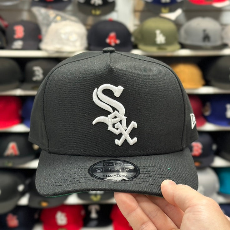 Chicago White Sox MLB A-Frame Cap | New Era 9FIFTY Adjustable Snapback | Black
