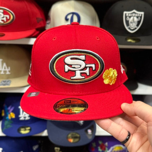 New Era 59FIFTY San Francisco 49ers NFL SF Themed Patch Fitted Cap Red