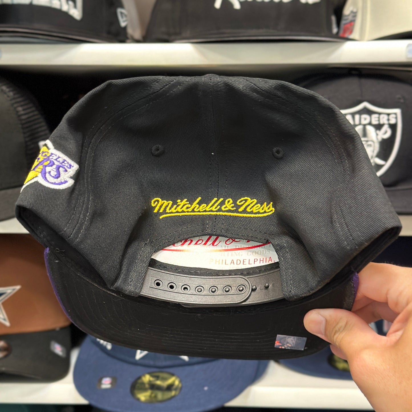 Mitchell & Ness LA Lakers NBA Script Vintage Snapback Black/Purple