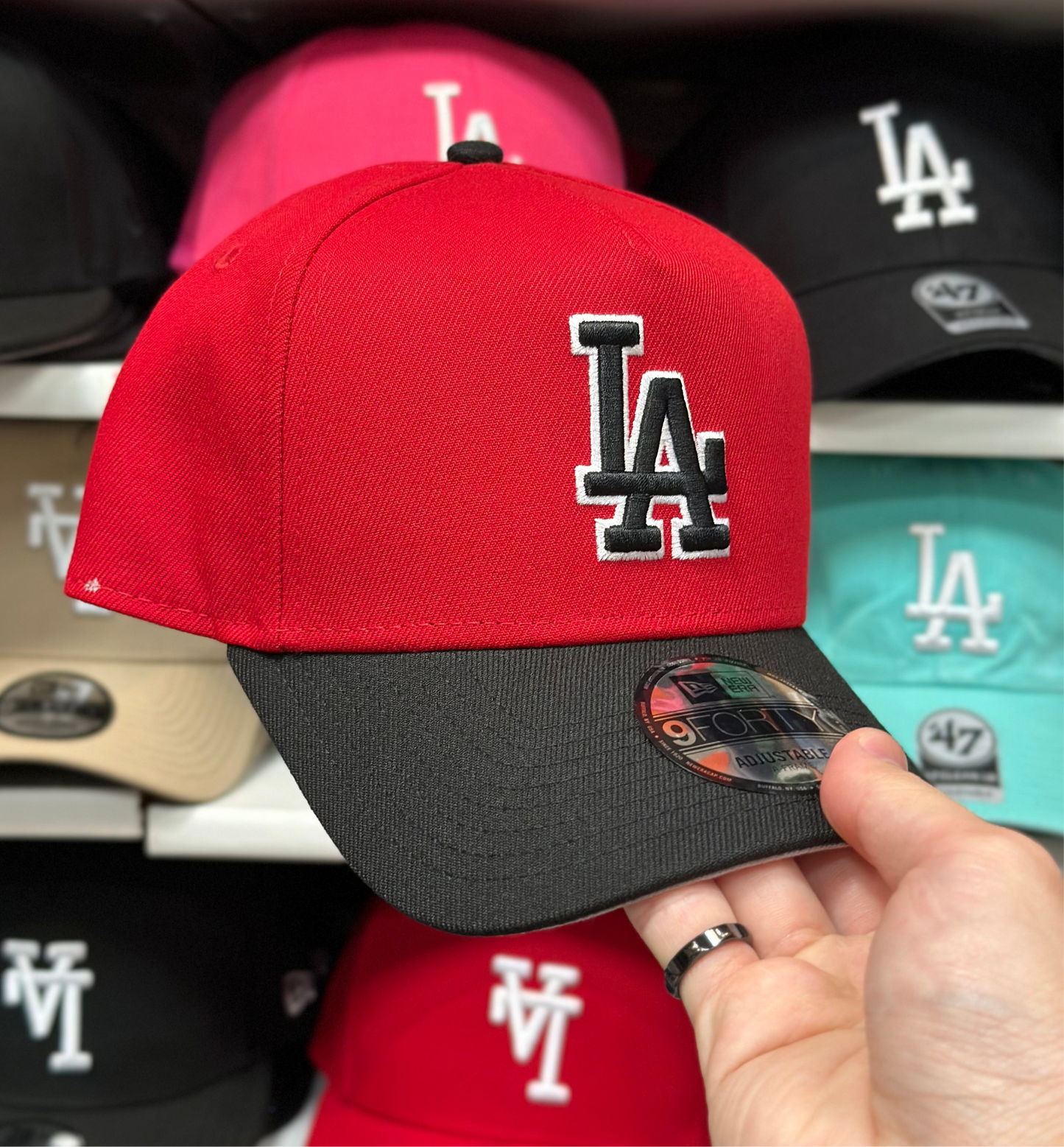 LA Dodgers A-Frame Snapback | New Era 9FORTY | Red/Black