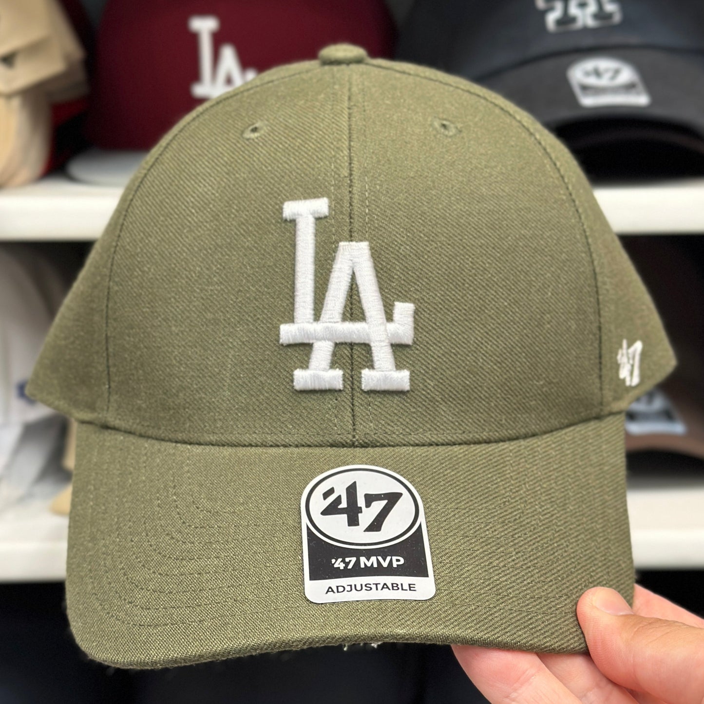 LA Dodgers MLB Ball Cap '47 Brand MVP Adjustable Curve Cap Color Options