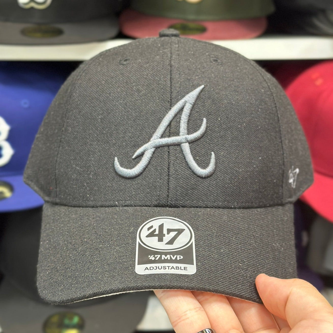 Atlanta Braves MLB Ball Cap | '47 Brand MVP Adjustable Curve Cap | Color Options