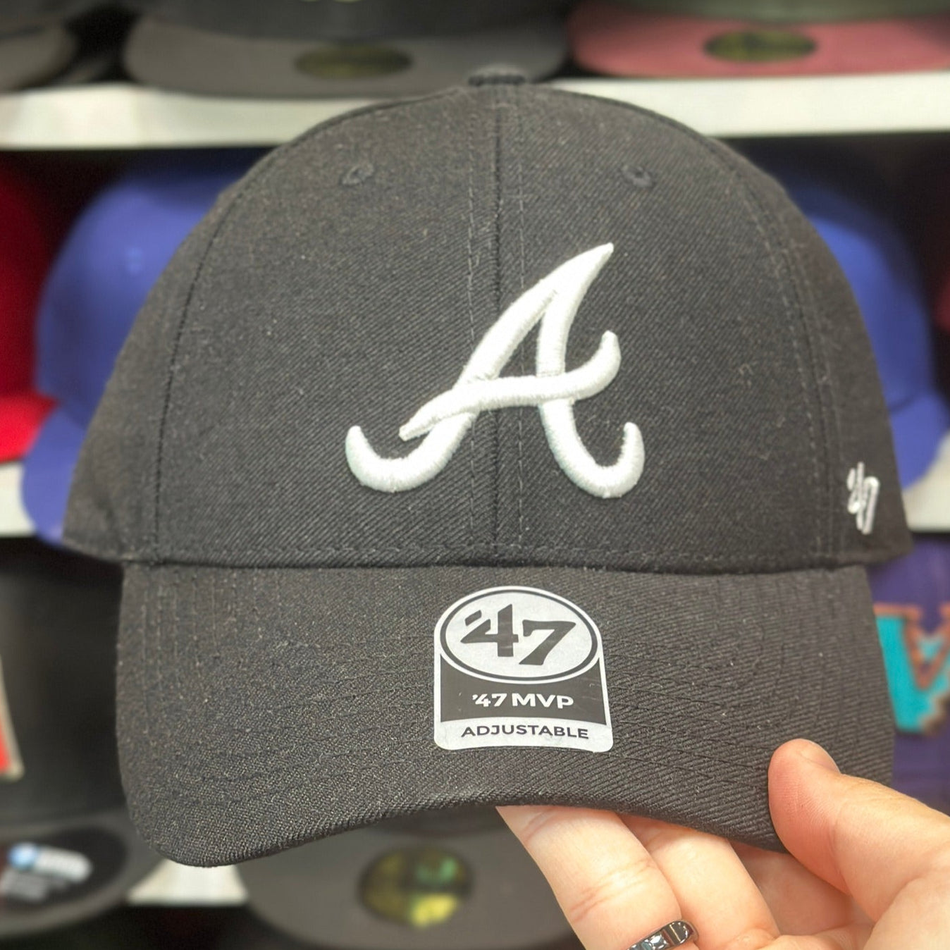 Atlanta Braves MLB Ball Cap | '47 Brand MVP Adjustable Curve Cap | Color Options