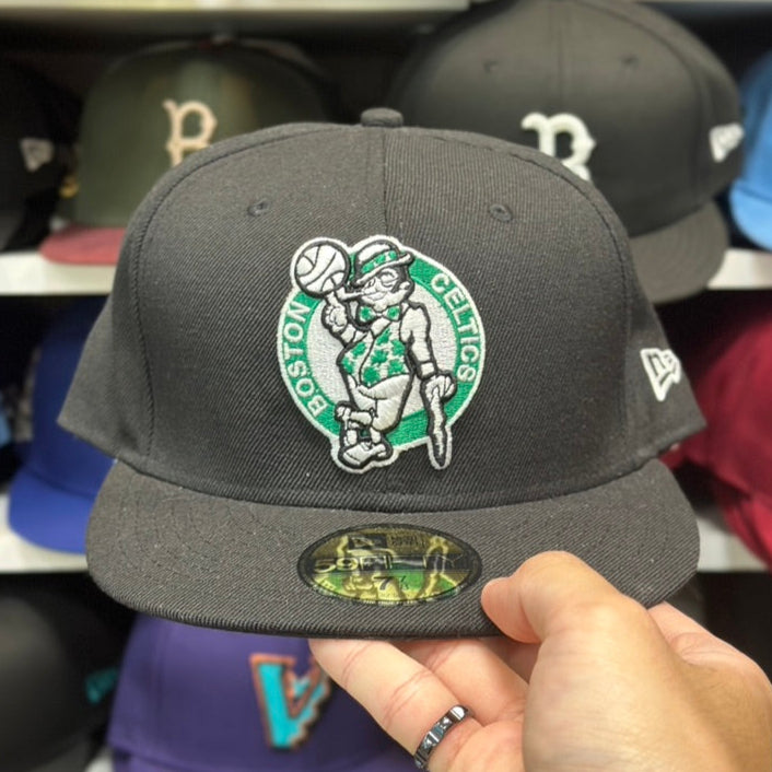Boston Celtics NBA Fitted Cap | New Era 59FIFTY Sized Hat | Black