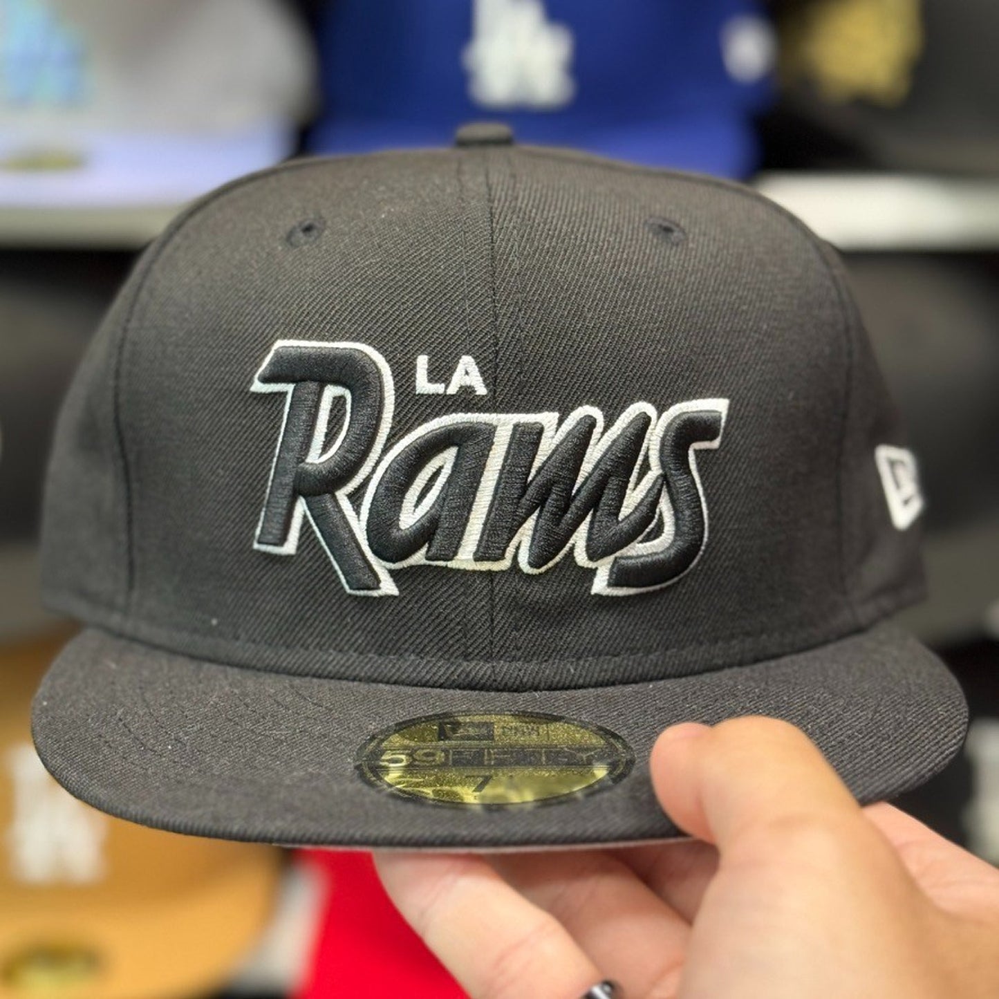 New Era Los Angeles Rams 'Script Logo' 59FIFTY Fitted Hat | Black