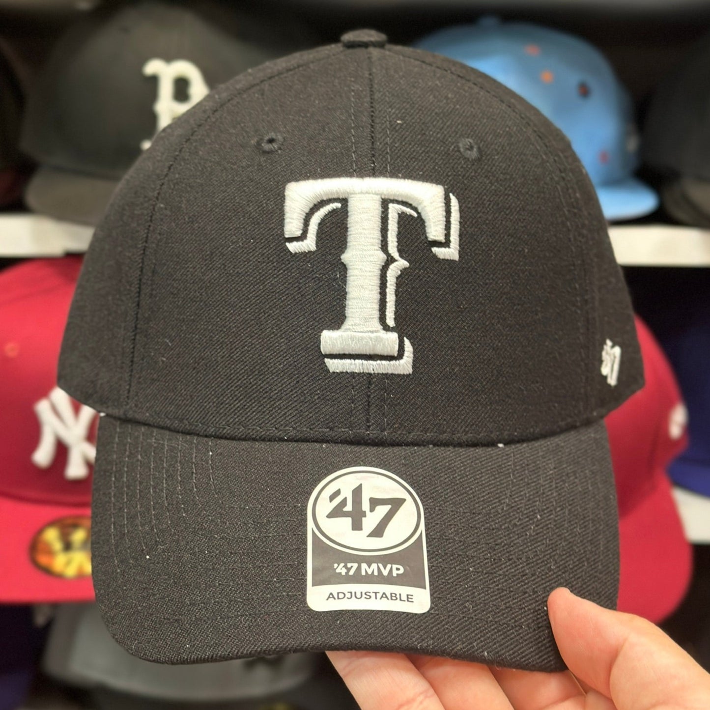 Texas Rangers MLB Ball Cap | '47 Brand MVP Adjustable Curve Cap | Color Options