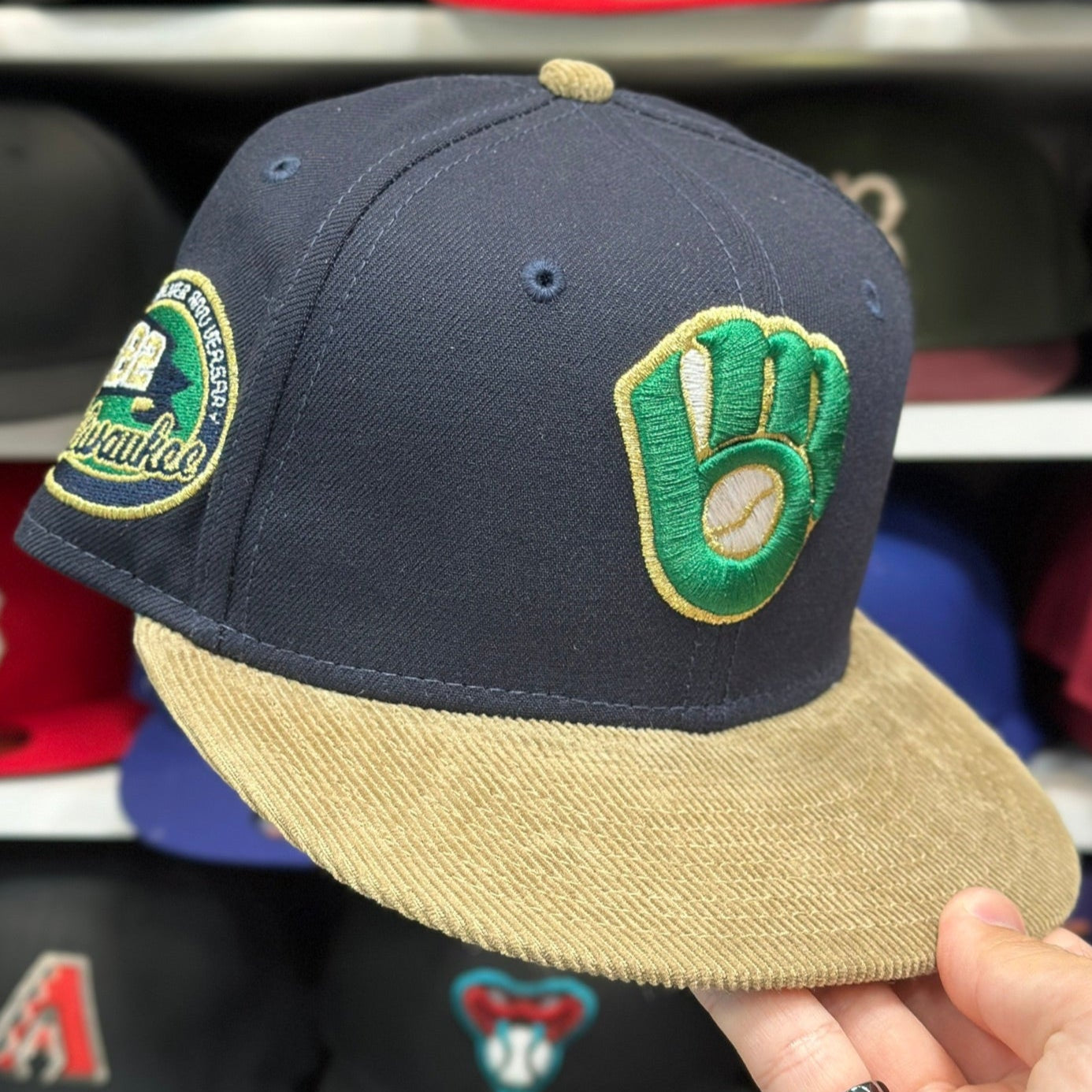 New Era Milwaukee Brewers '1982 Silver Anniversary' 59FIFTY Fitted Hat | Corduroy Brim