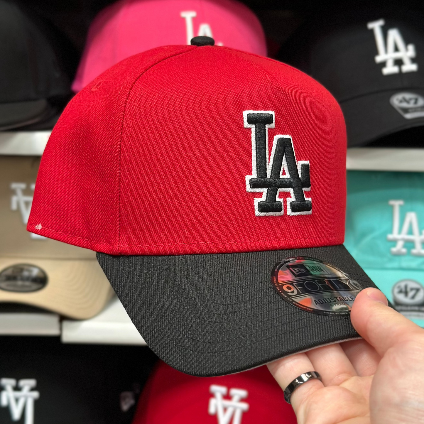LA Dodgers A-Frame Snapback | New Era 9FORTY | Red/Black