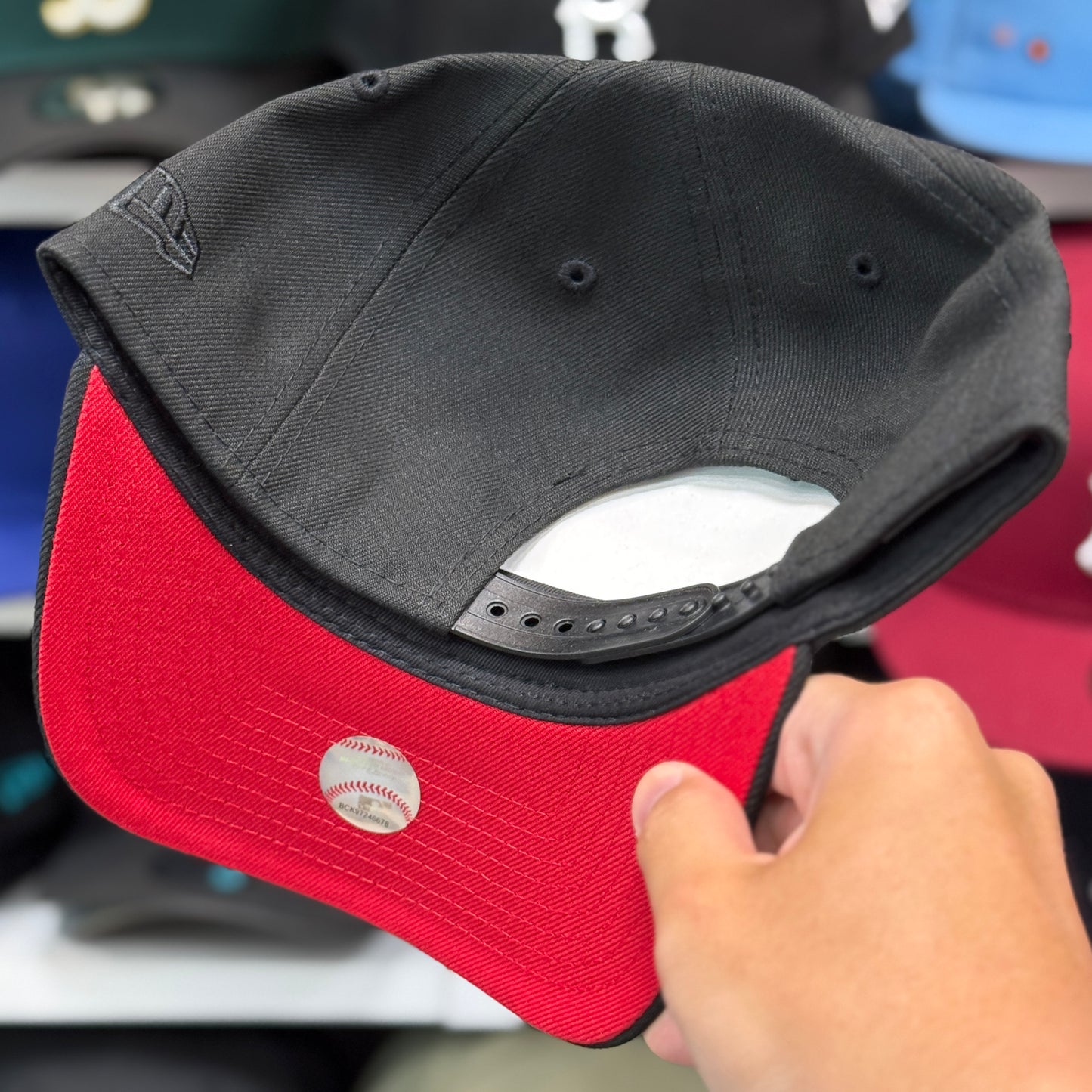 New Era Atlanta Braves '2017 Inaugural Season' A-Frame 9FORTY Snapback Black Red Under Brim