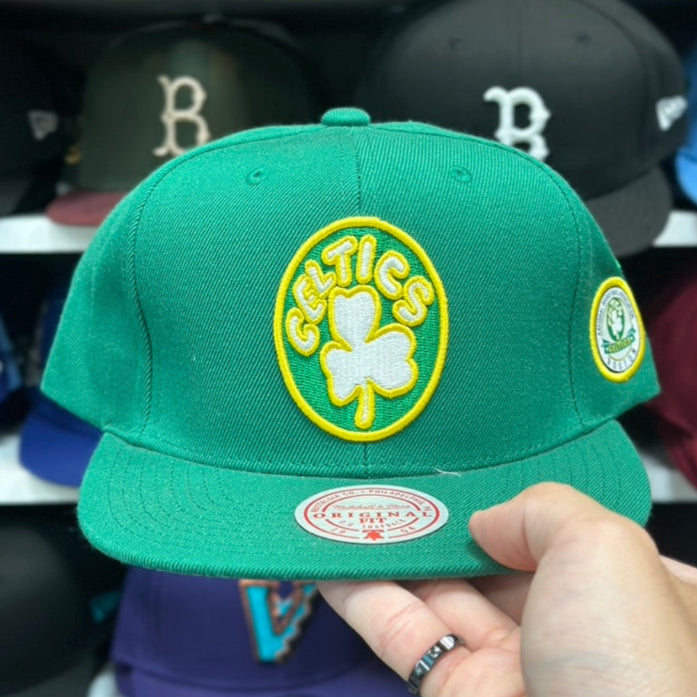 Boston Celtics NBA Snapback | Vintage Mitchell & Ness Original Fit Adjustable Hat | Green