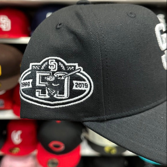 San Diego Padres '50th Anniversary' Black/White Mitchell & Ness Snapback
