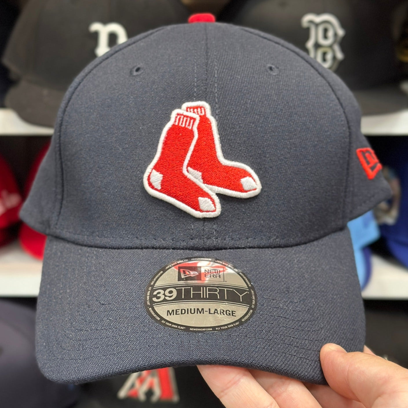 New Era 39THIRTY Boston Red Sox Ball Cap Navy