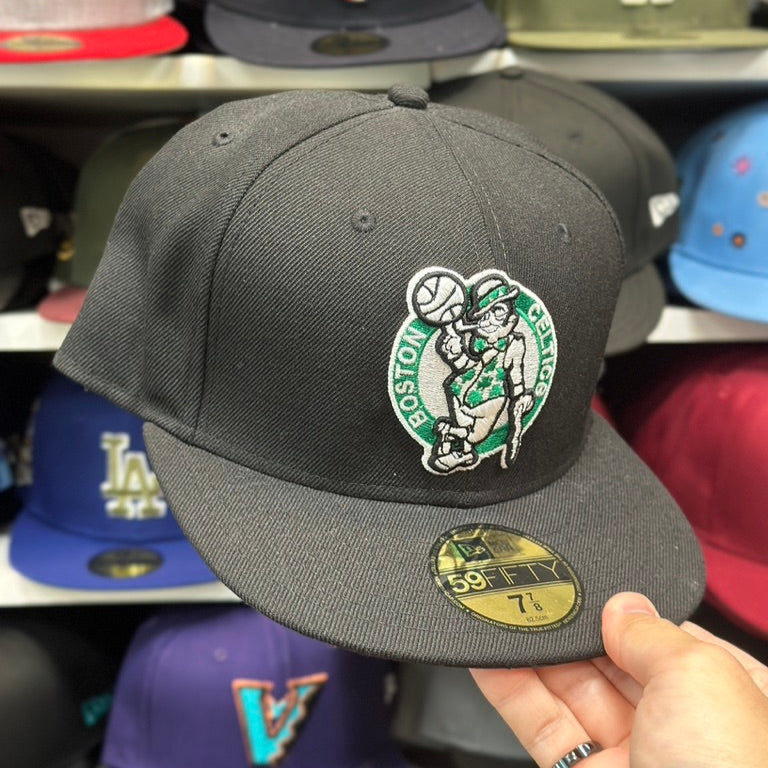 Boston Celtics NBA Fitted Cap | New Era 59FIFTY Sized Hat | Black