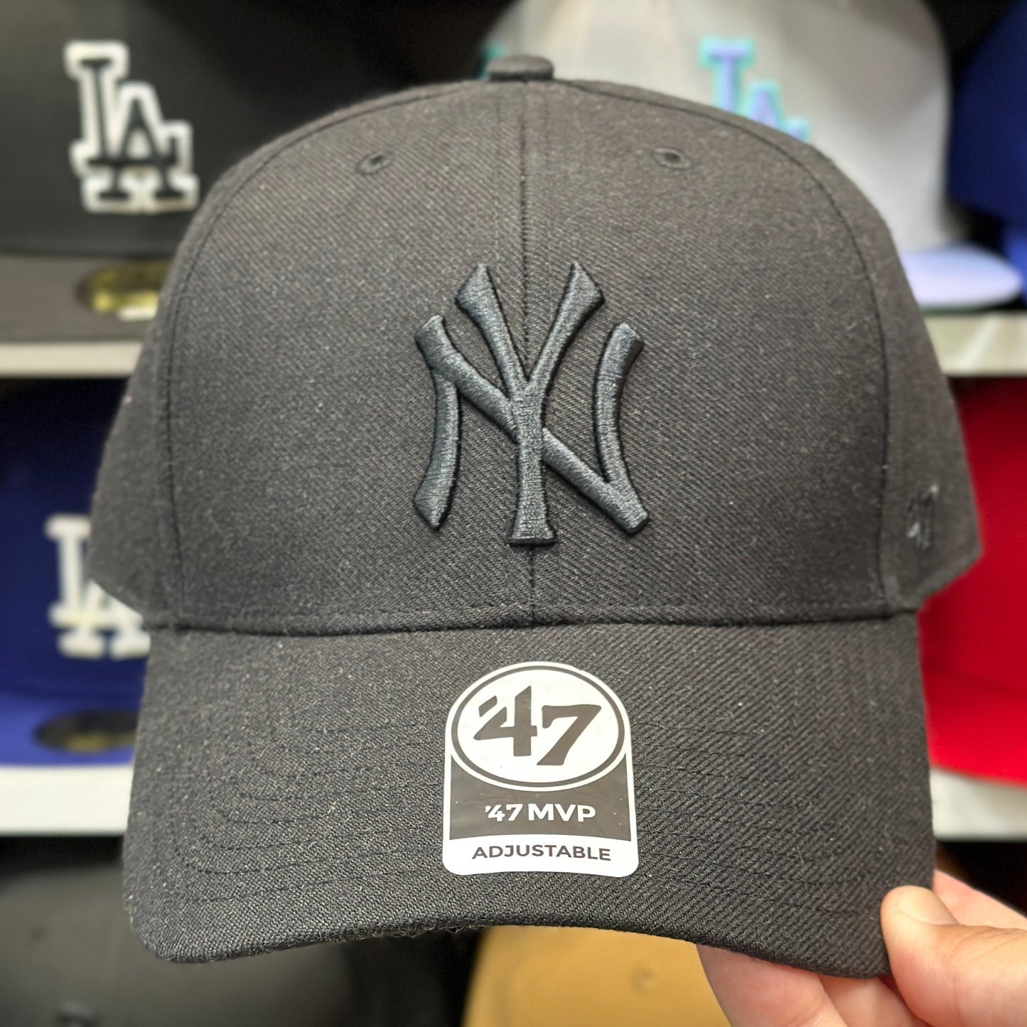 New York Yankees MLB Ball Cap | '47 Brand MVP Adjustable Curve Cap | Color Options