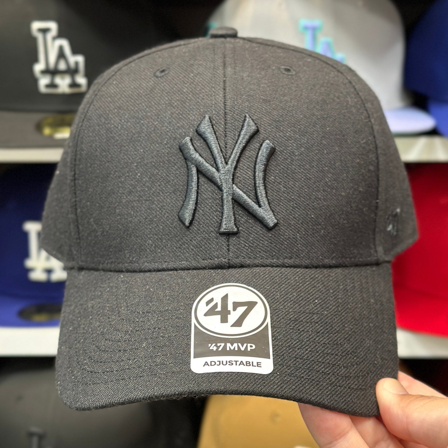 New York Yankees MLB Ball Cap | '47 Brand MVP Adjustable Curve Cap | Color Options