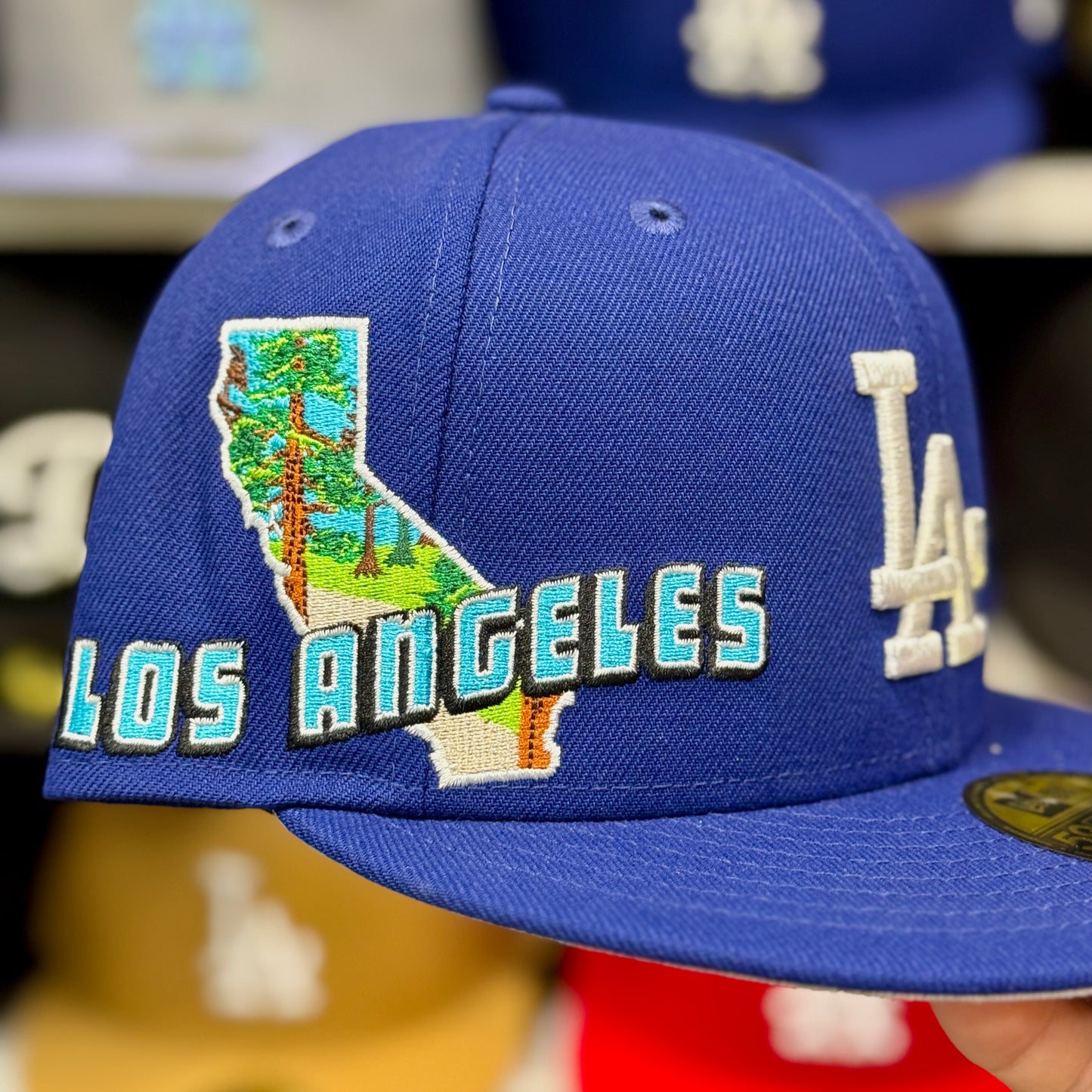 New Era Los Angeles Dodgers 'State of California' 59FIFTY Fitted Hat | Blue