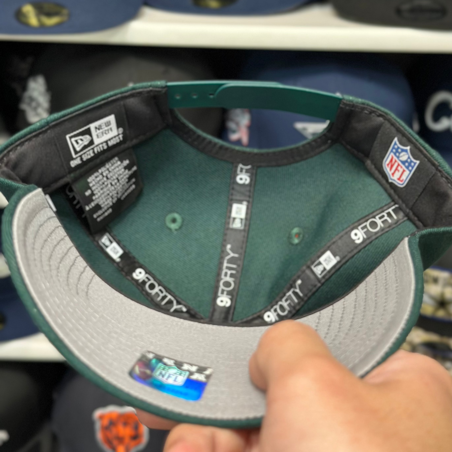 New Era Las Vegas Raiders A-Frame 9FORTY Snapback Dark Green