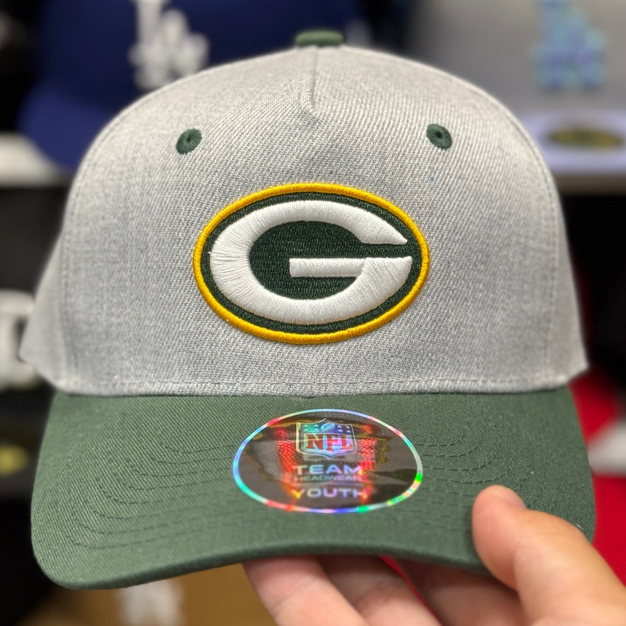 Youth Green Bay Packers Officially Licensed Snapback | Silver/Green