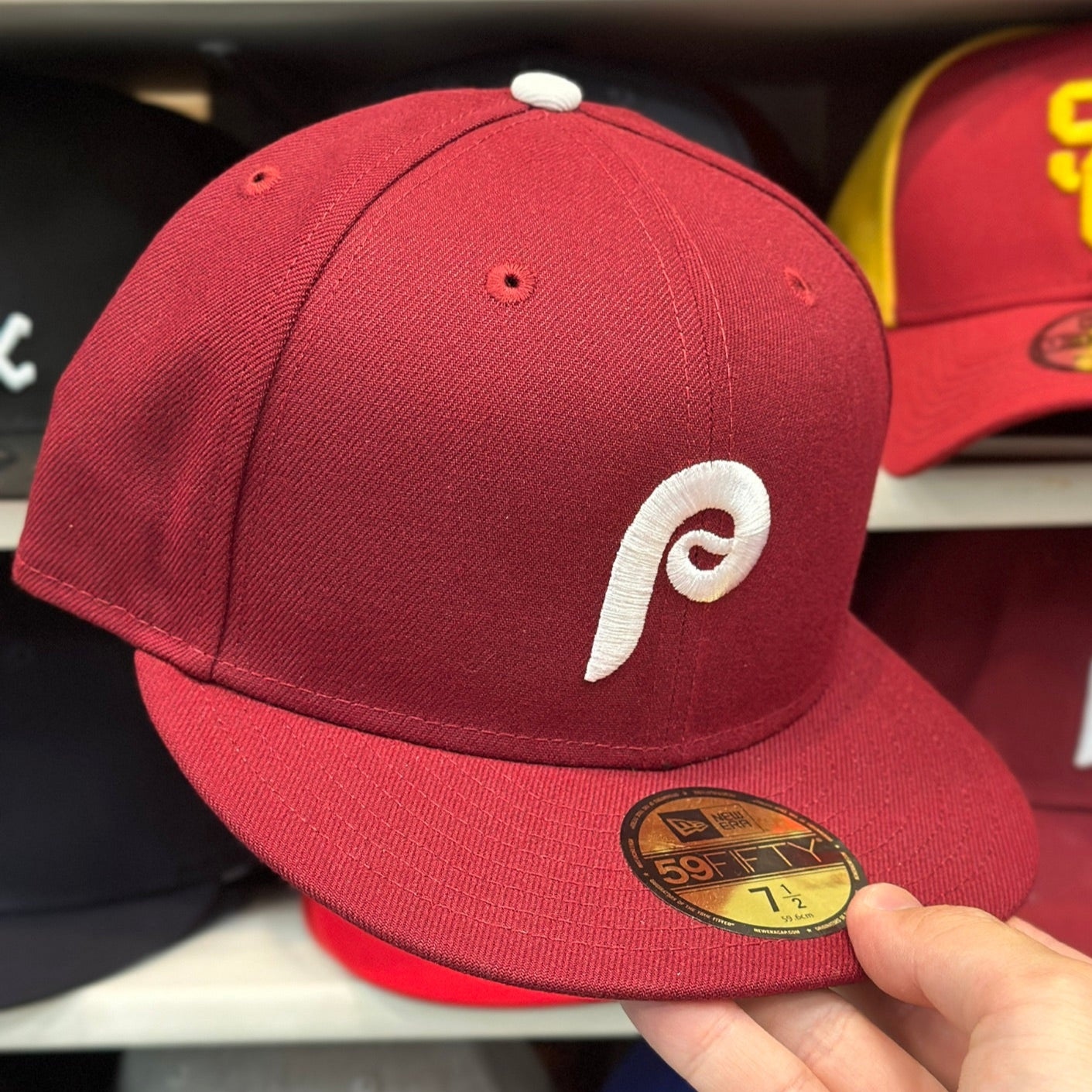 Philadelphia Phillies MLB Retro P | New Era 59FIFTY Fitted Cap | Maroon