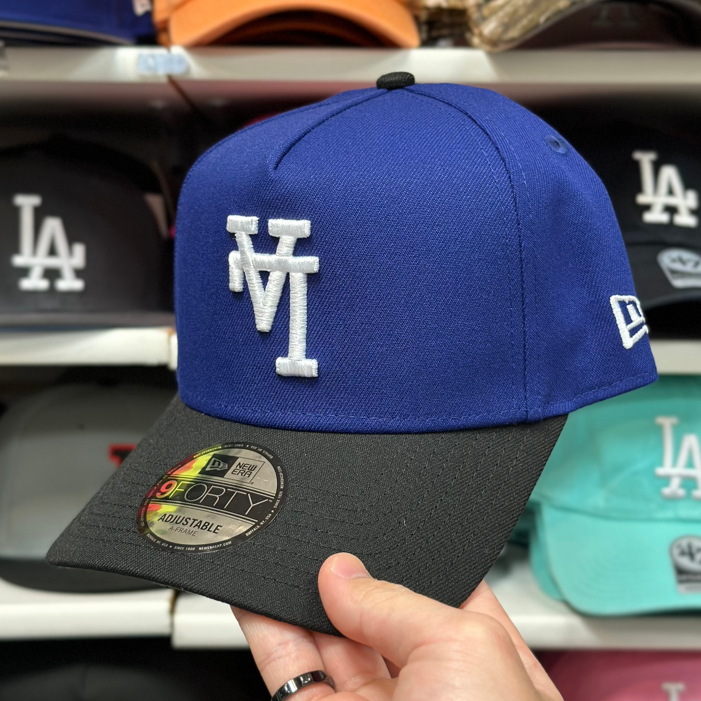 New Era LA Dodgers Upside Down Reversible Two Tone A-Frame 9FORTY Snapback Blue/Black