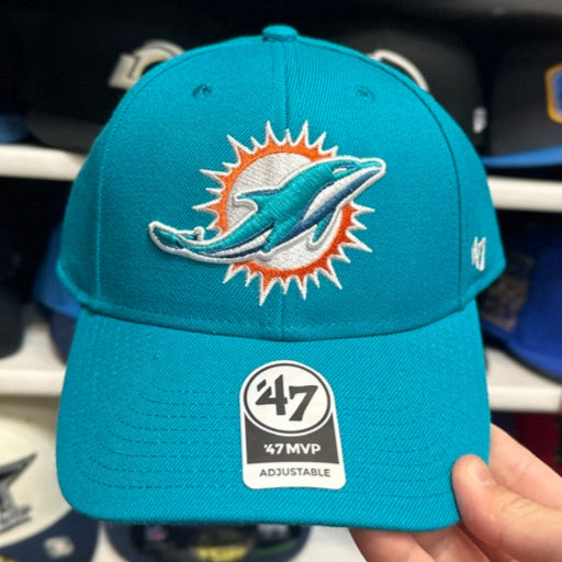 Miami Dolphins NFL Ball Cap | '47 Brand MVP Adjustable Curve Cap | Color Options