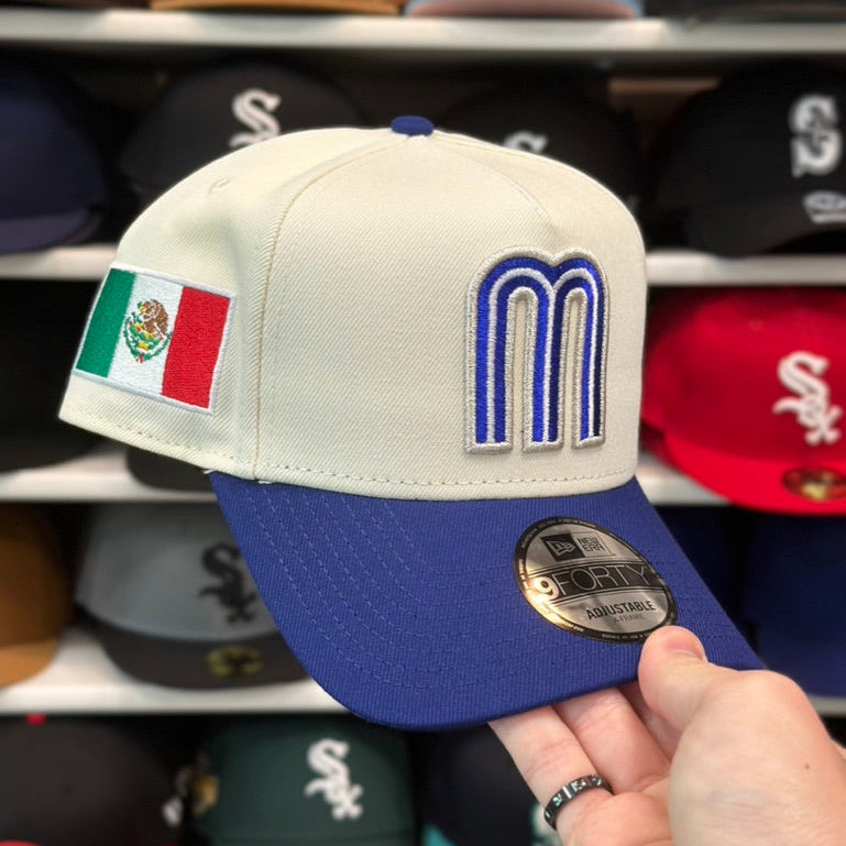Mexico WBC World Baseball Classic | New Era 9FIFTY A-Frame Snapback | Creme/Blue