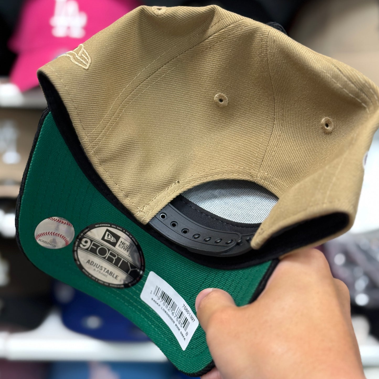 New Era Los Angeles Dodgers Upside Down '1988 World Series' A-Frame 9FORTY Snapback Brown/Black Corduroy