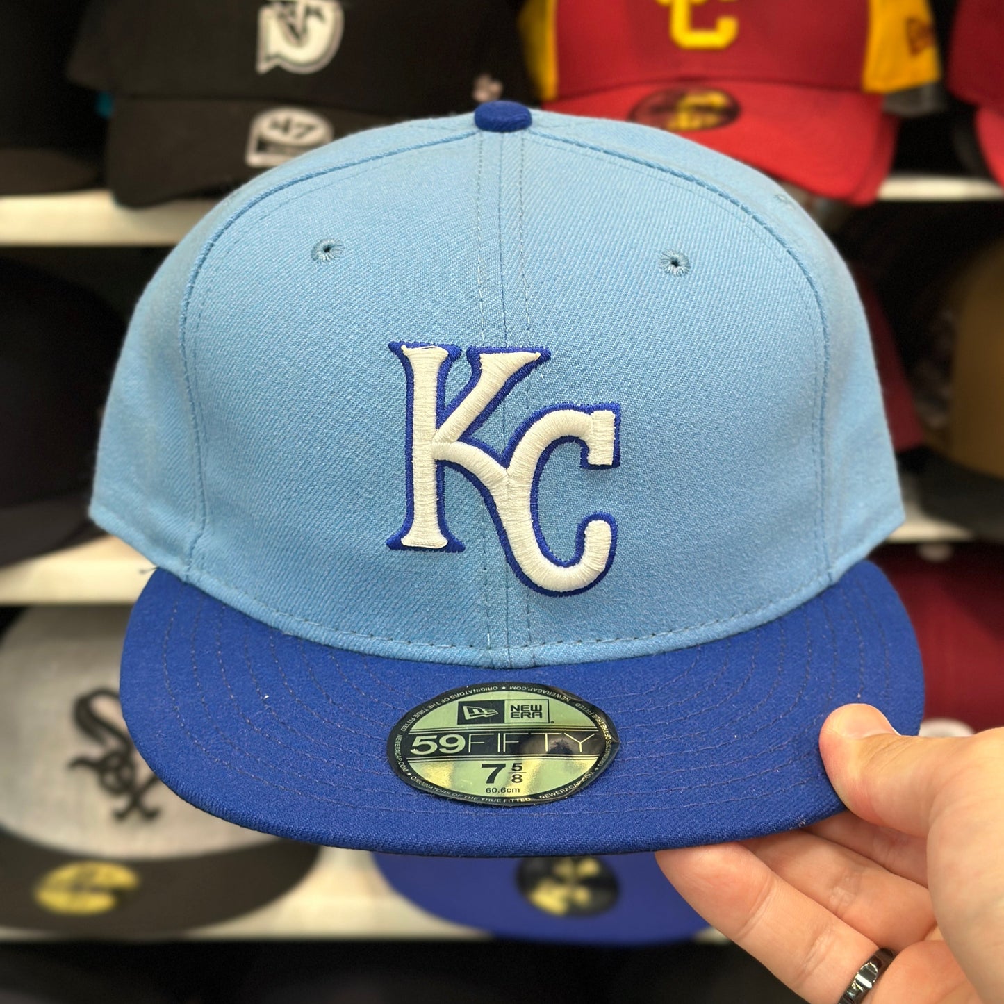 New Era 59FIFTY Kansas City Royals MLB Two Tone Fitted Blue/Light Blue Multiple Sizes