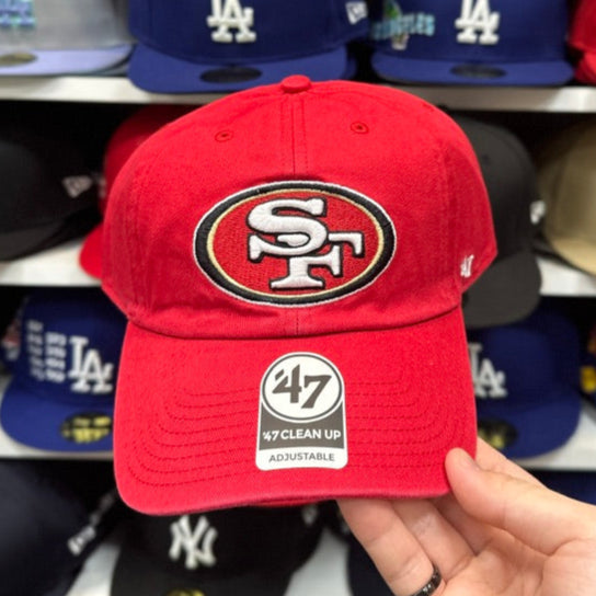 San Francisco 49ers Dad Cap | '47 Brand Clean Up Adjustable Curve Hat | Color Options
