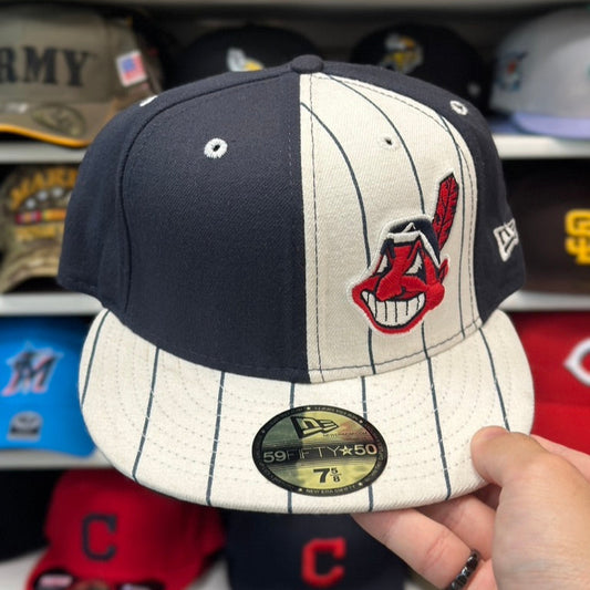 New Era Cleveland Indians Vintage 59FIFTY Fitted Hat | Navy